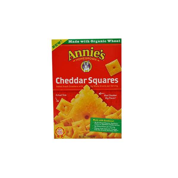 Annies Annie's Cheddar Square Crackers 7.5 oz. Box, PK12 13562-00053